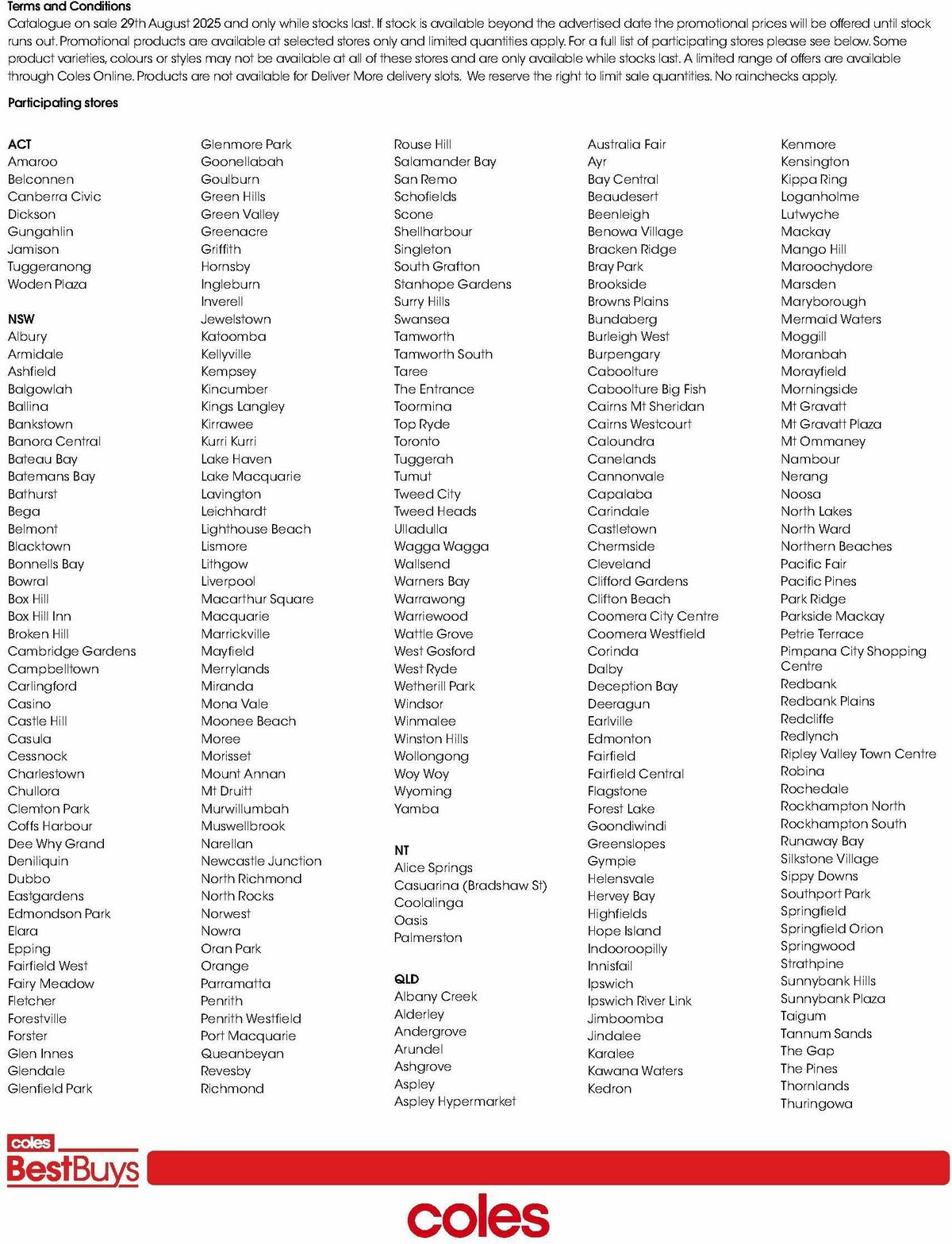 Coles Best Buys - Spring Cleaning Catalogues from 29 August