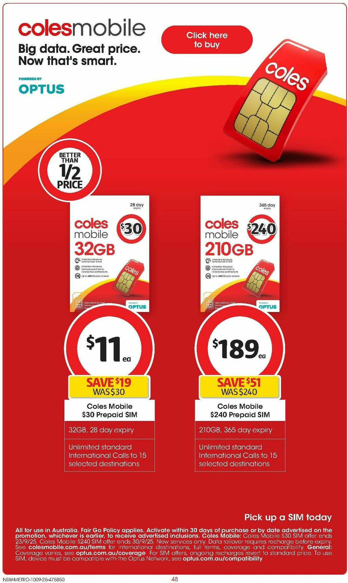 Coles Catalogues from 10 September