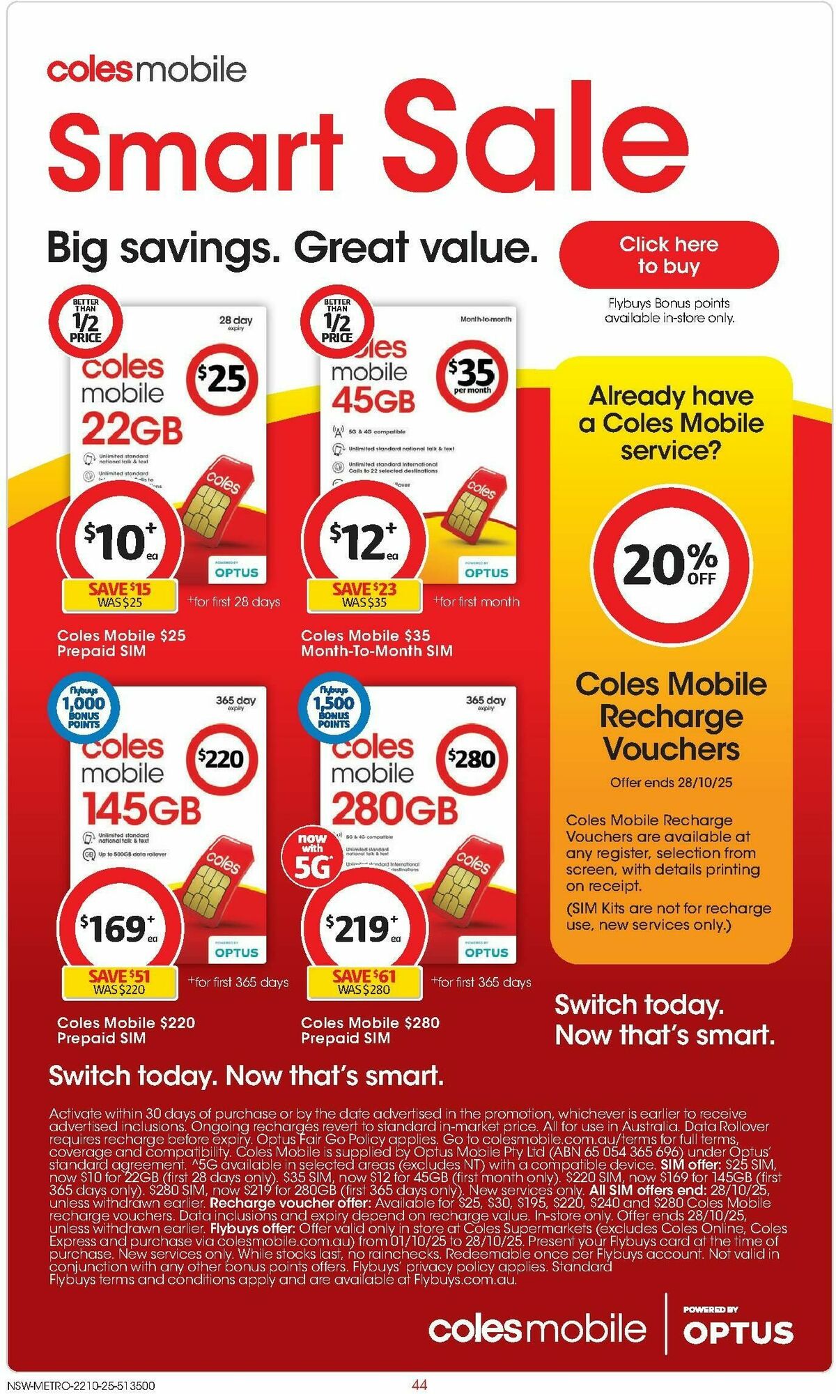 Coles Catalogues from 22 October