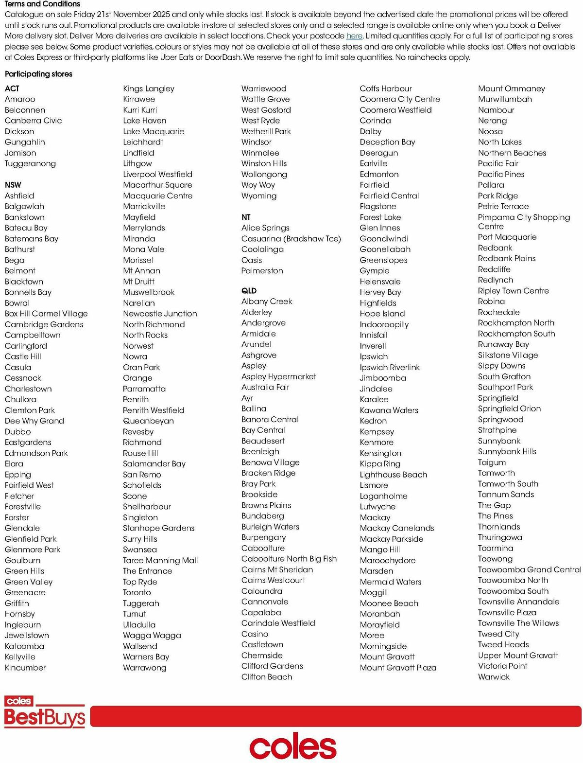 Coles Best Buys - Black Friday Catalogues from 21 November