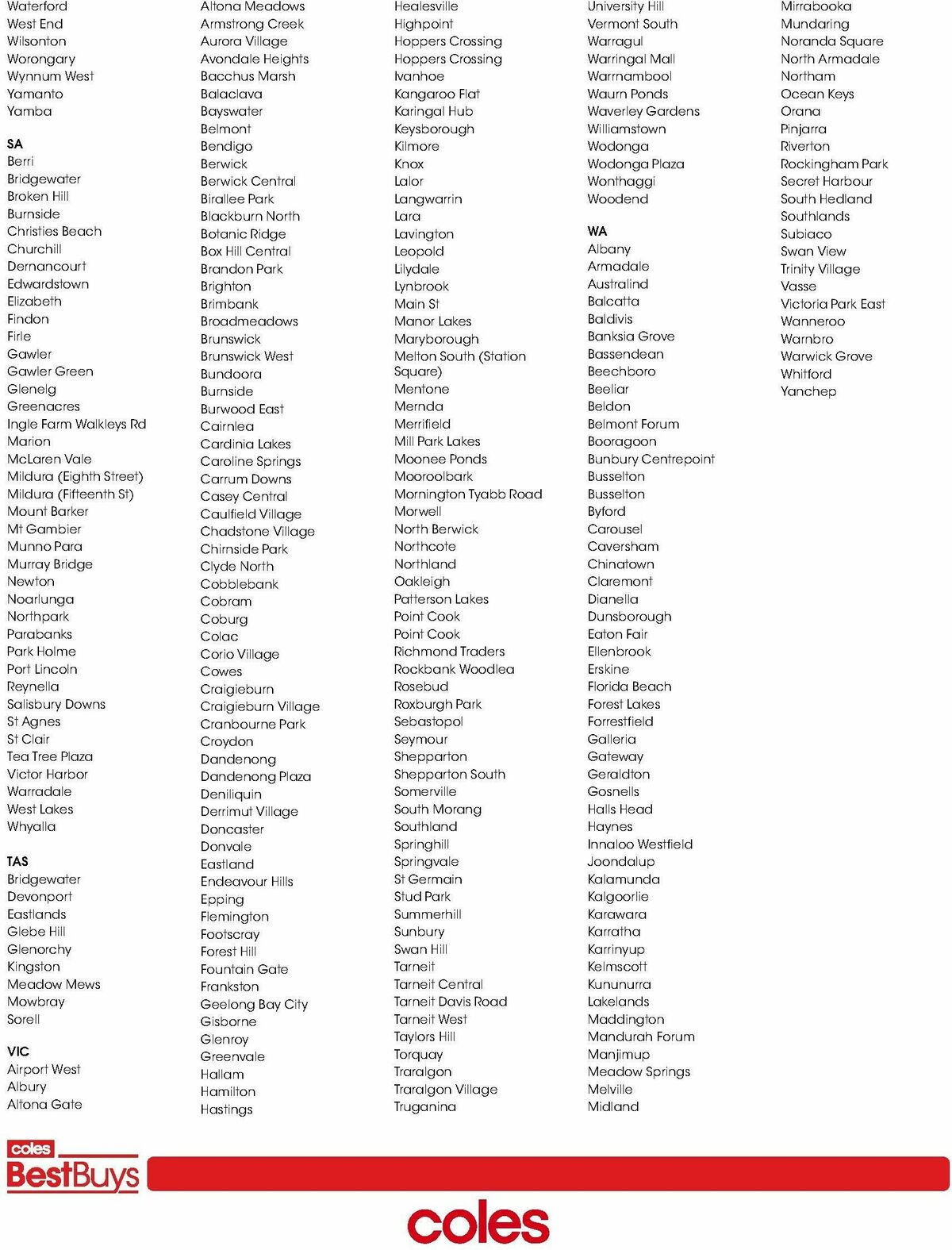 Coles Best Buys - Black Friday Catalogues from 21 November