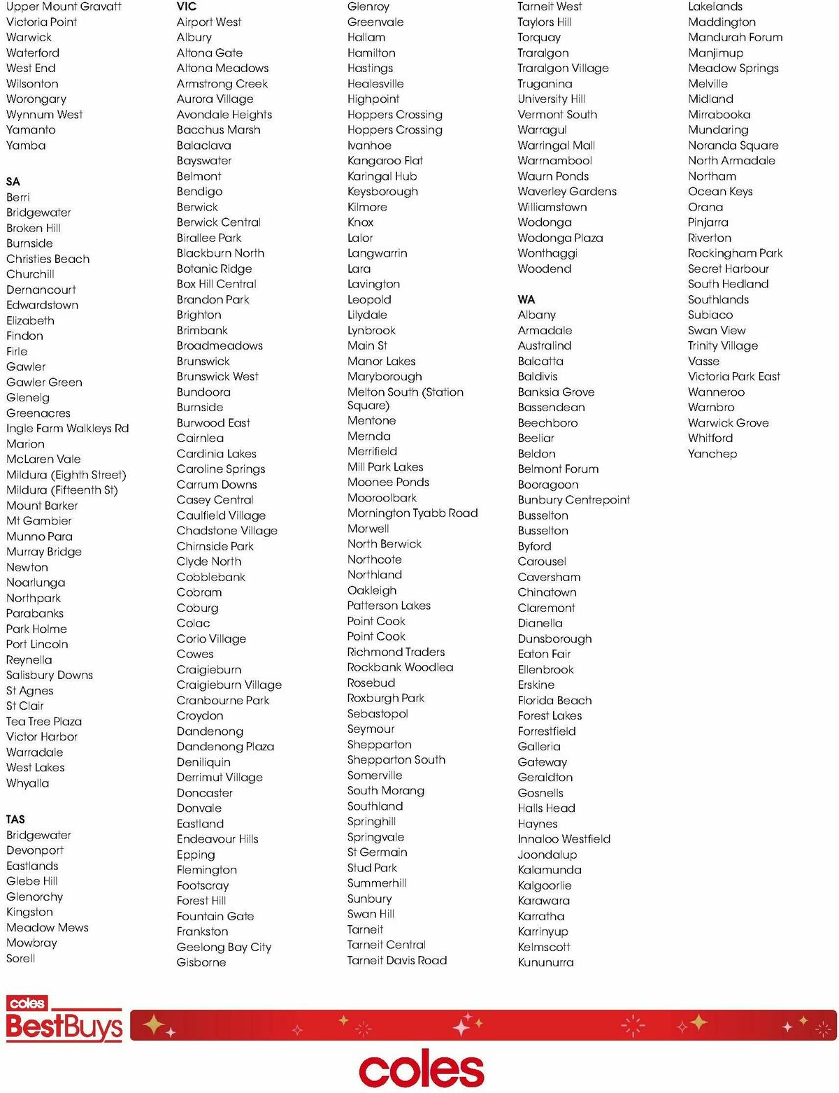 Coles Best Buys - Kris Kringle Gifts Catalogues from 5 December