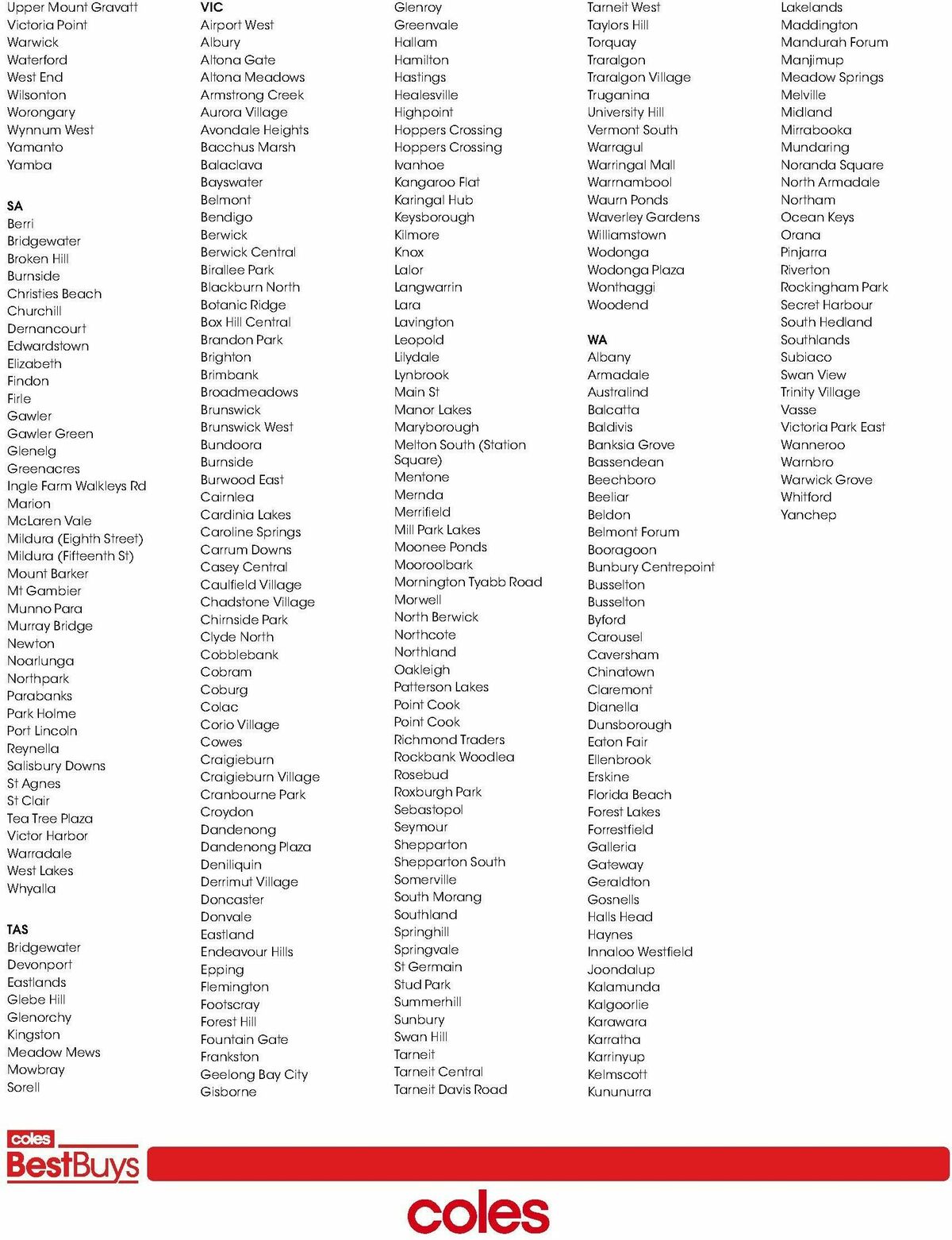 Coles Best Buys - Fun in the Sun Catalogues from 19 December