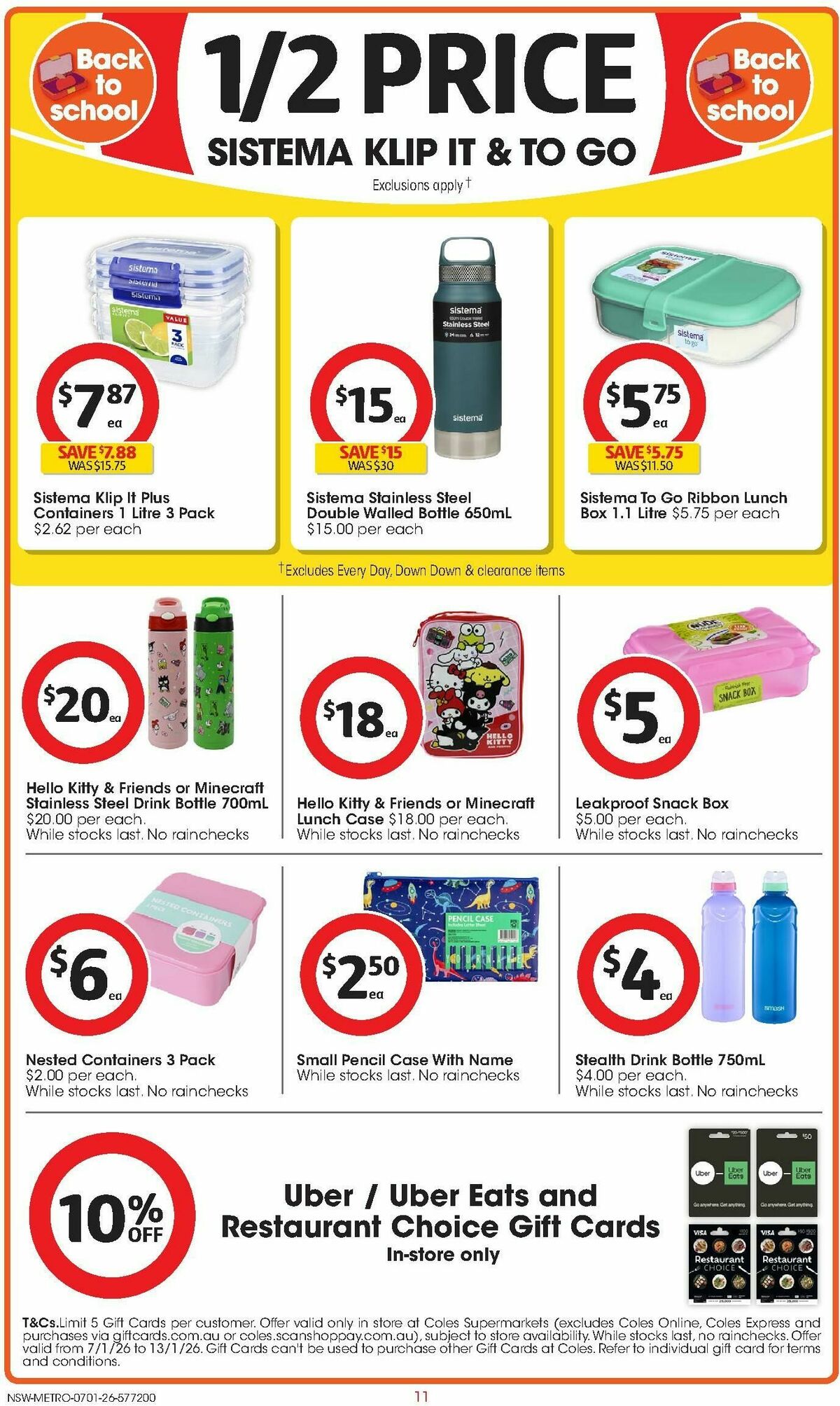 Coles Catalogues from 7 January