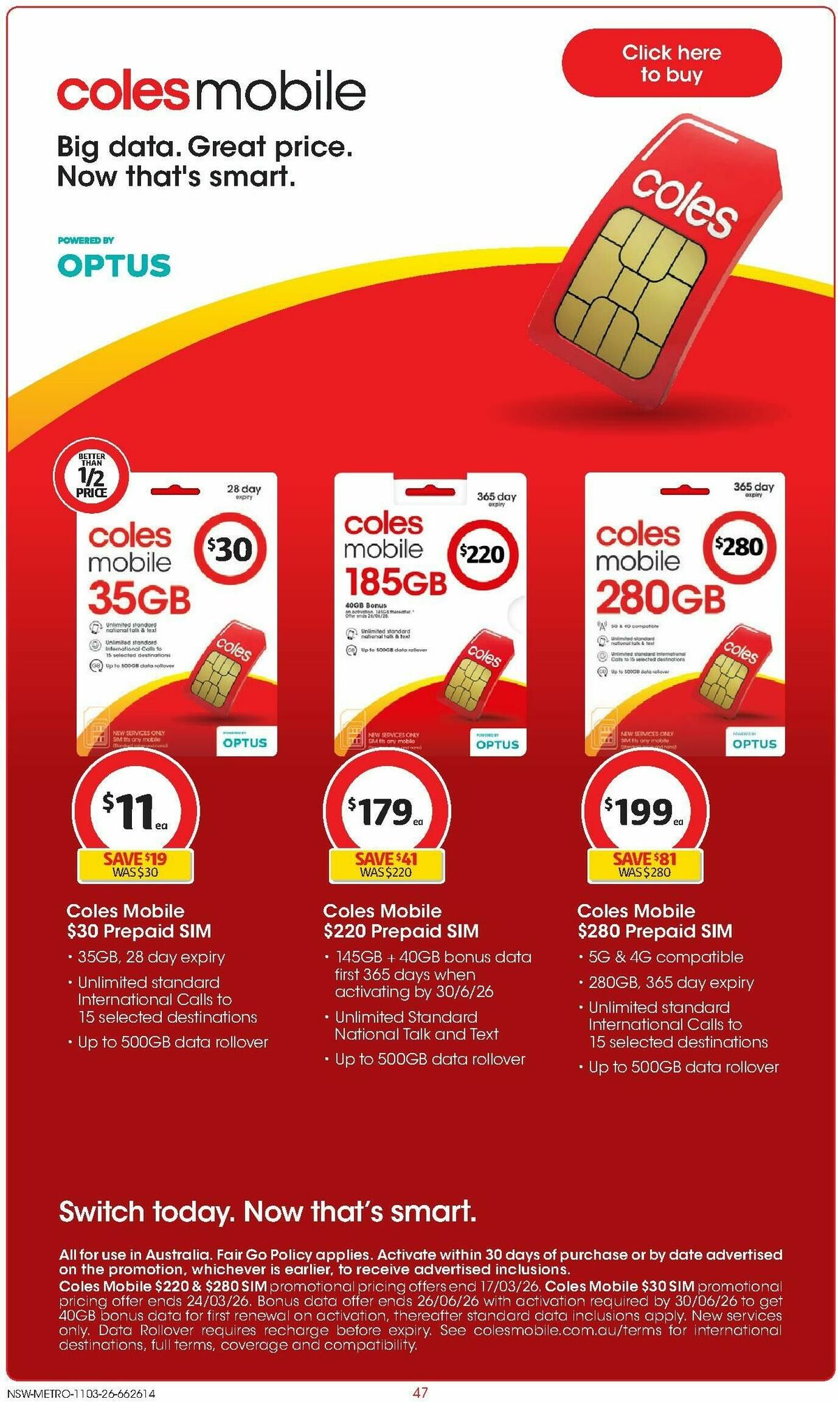 Coles Catalogues from 11 March