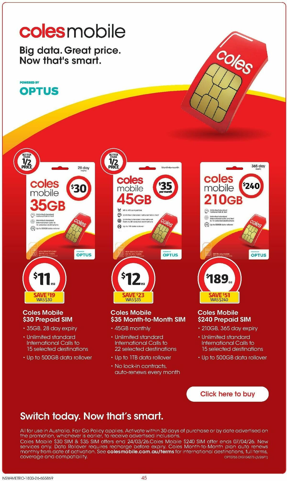 Coles Catalogues from 18 March