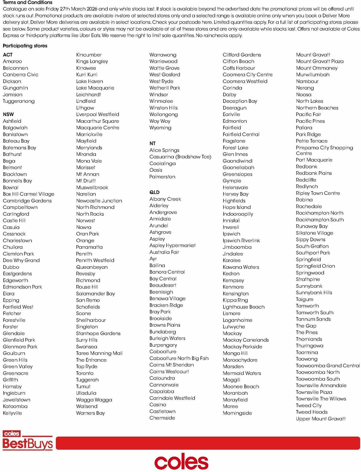 Coles Best Buys - Family Adventures Catalogues from 27 March