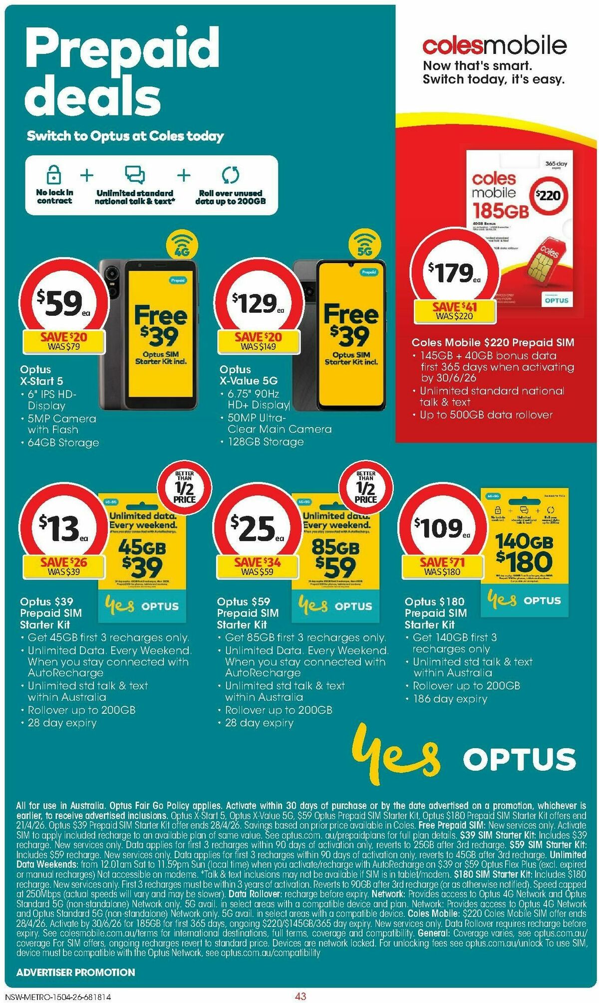 Coles Catalogues from 15 April