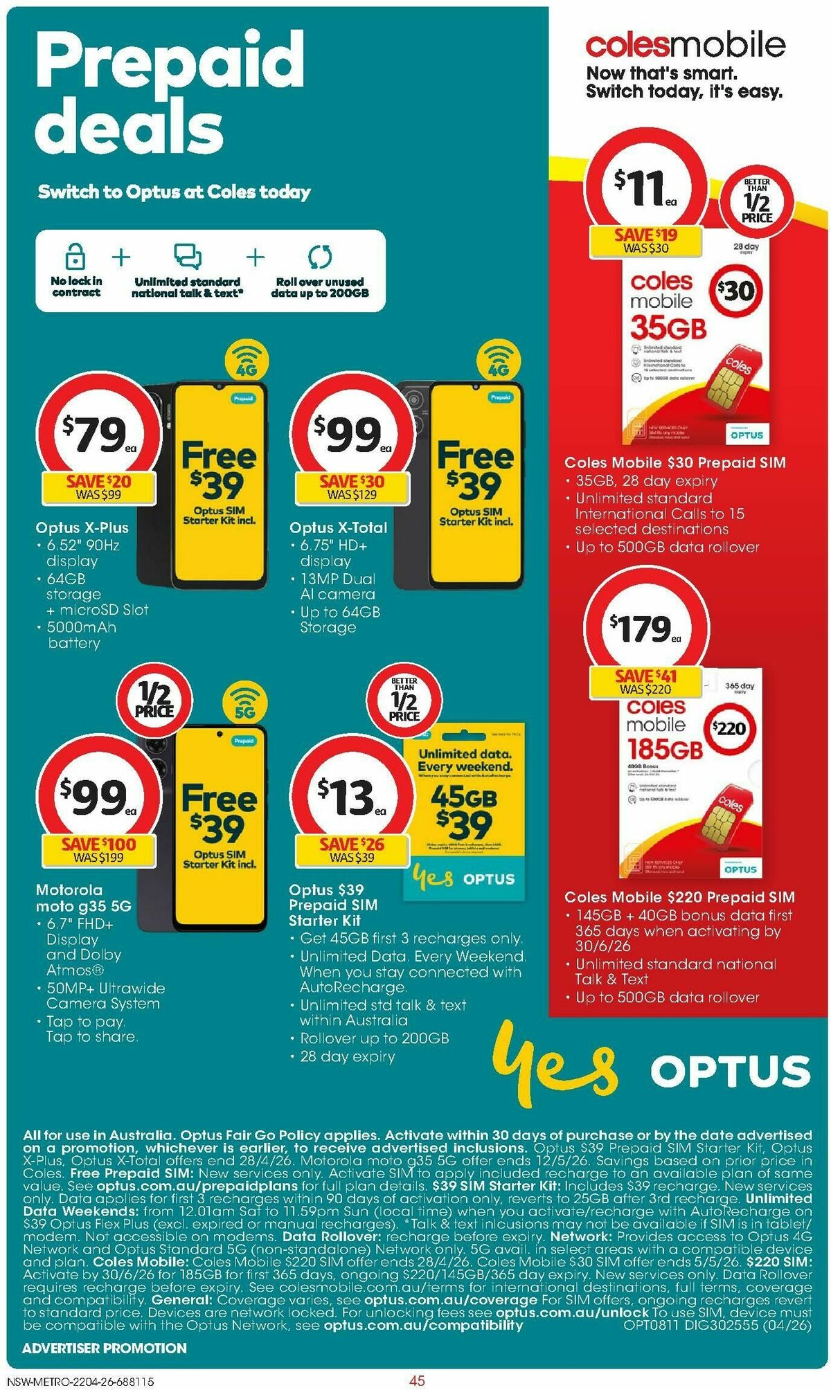Coles Catalogues from 22 April