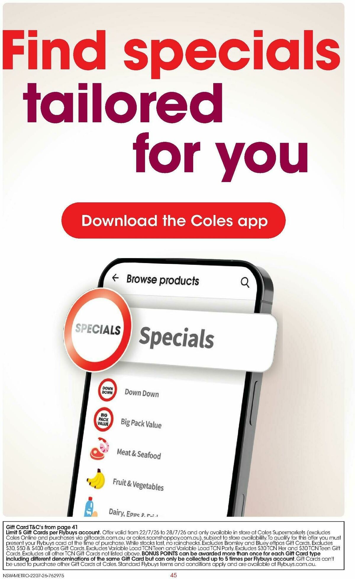 Coles Catalogues from 22 July