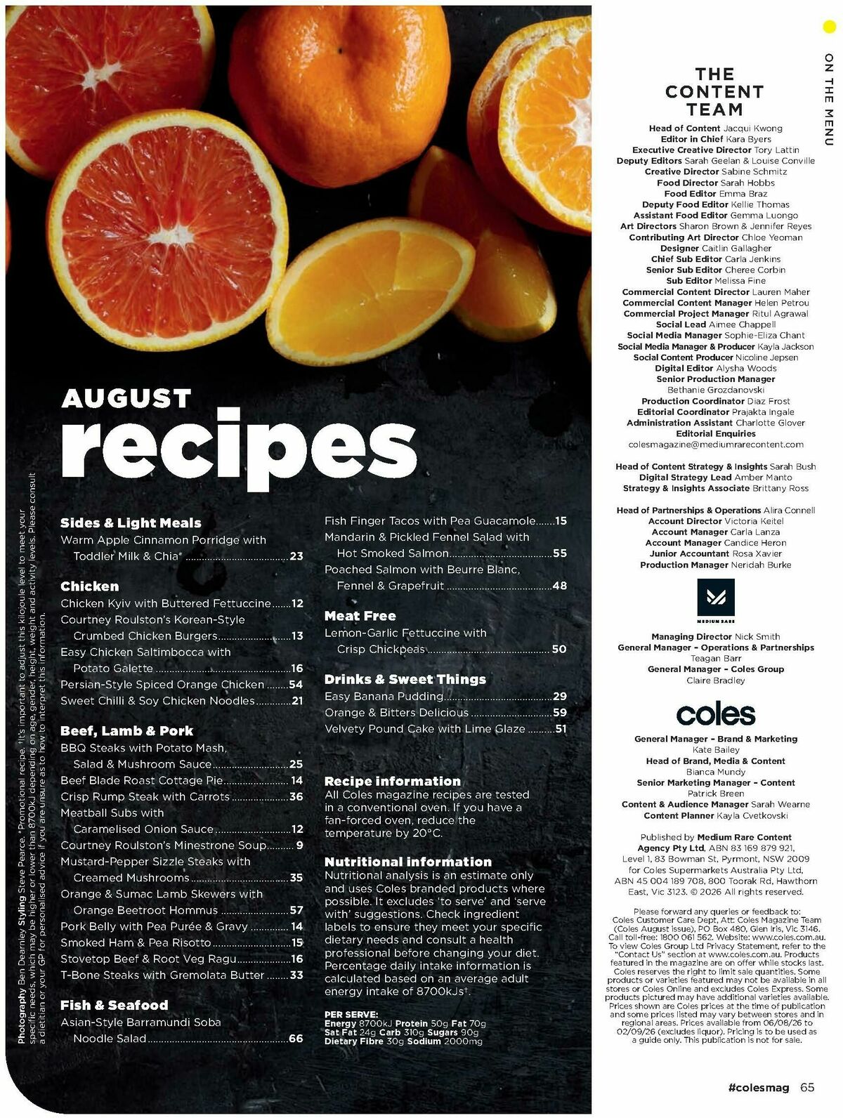 Coles Magazine August Catalogues from 1 August