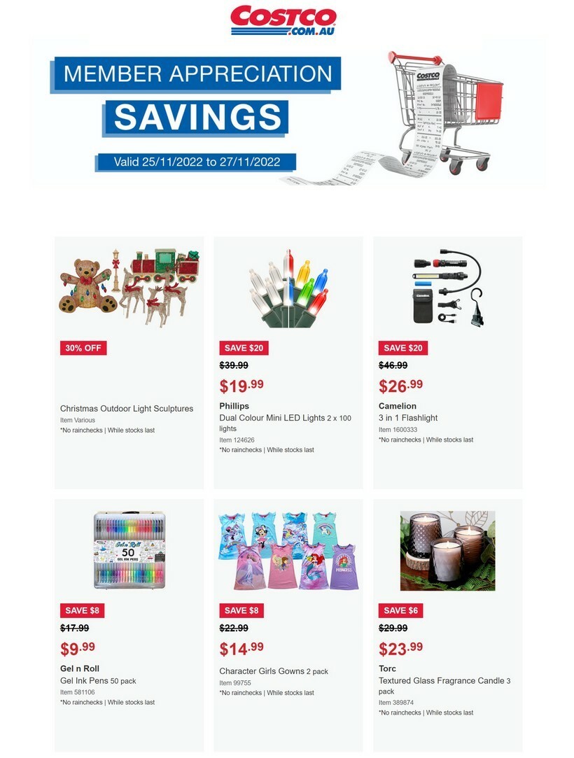 Costco 3 Days of Savings Catalogues from 25 November