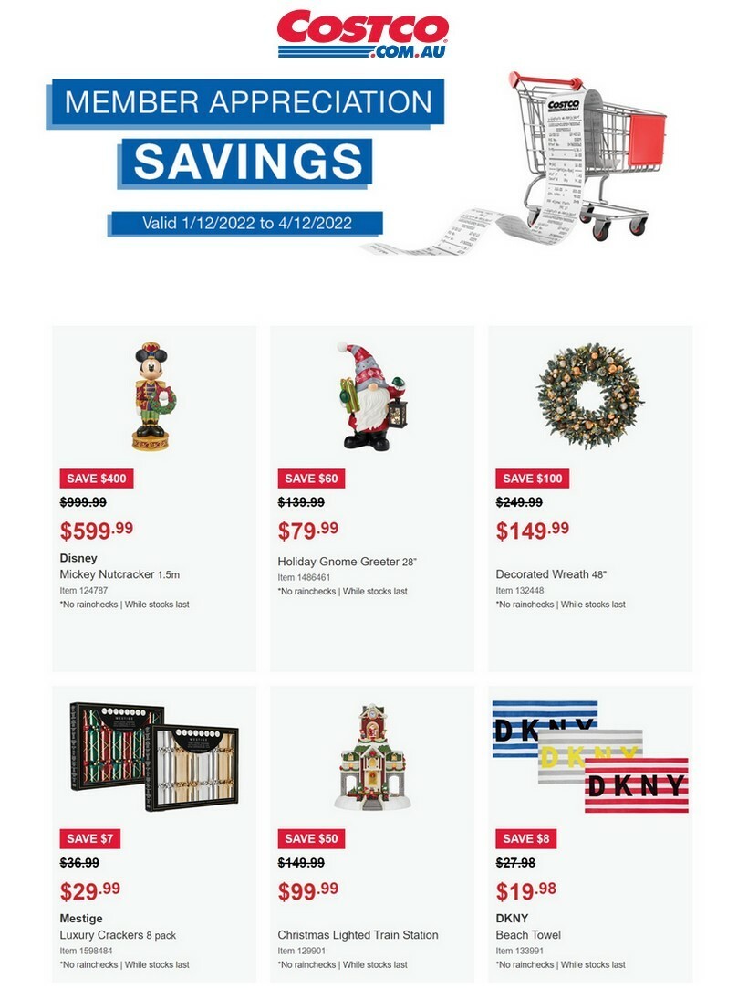 Costco Member Appreciation savings Catalogues from 1 December