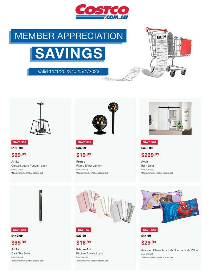 Costco Member Appreciation savings Catalogues from 11 January
