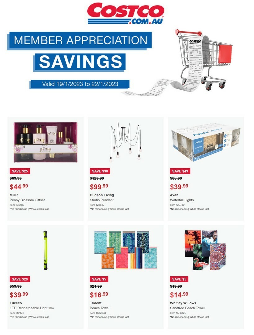 Costco Member Appreciation savings Catalogues from 19 January