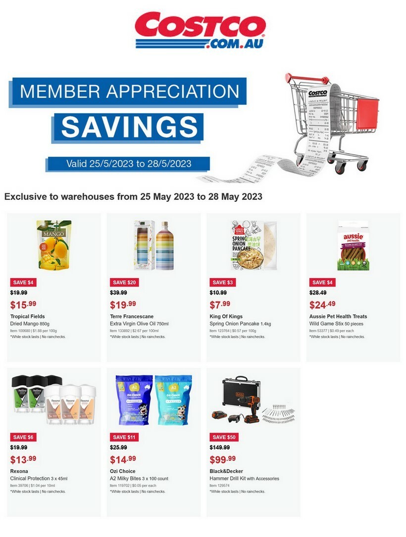 Costco Member Appreciation savings Catalogues from 25 May