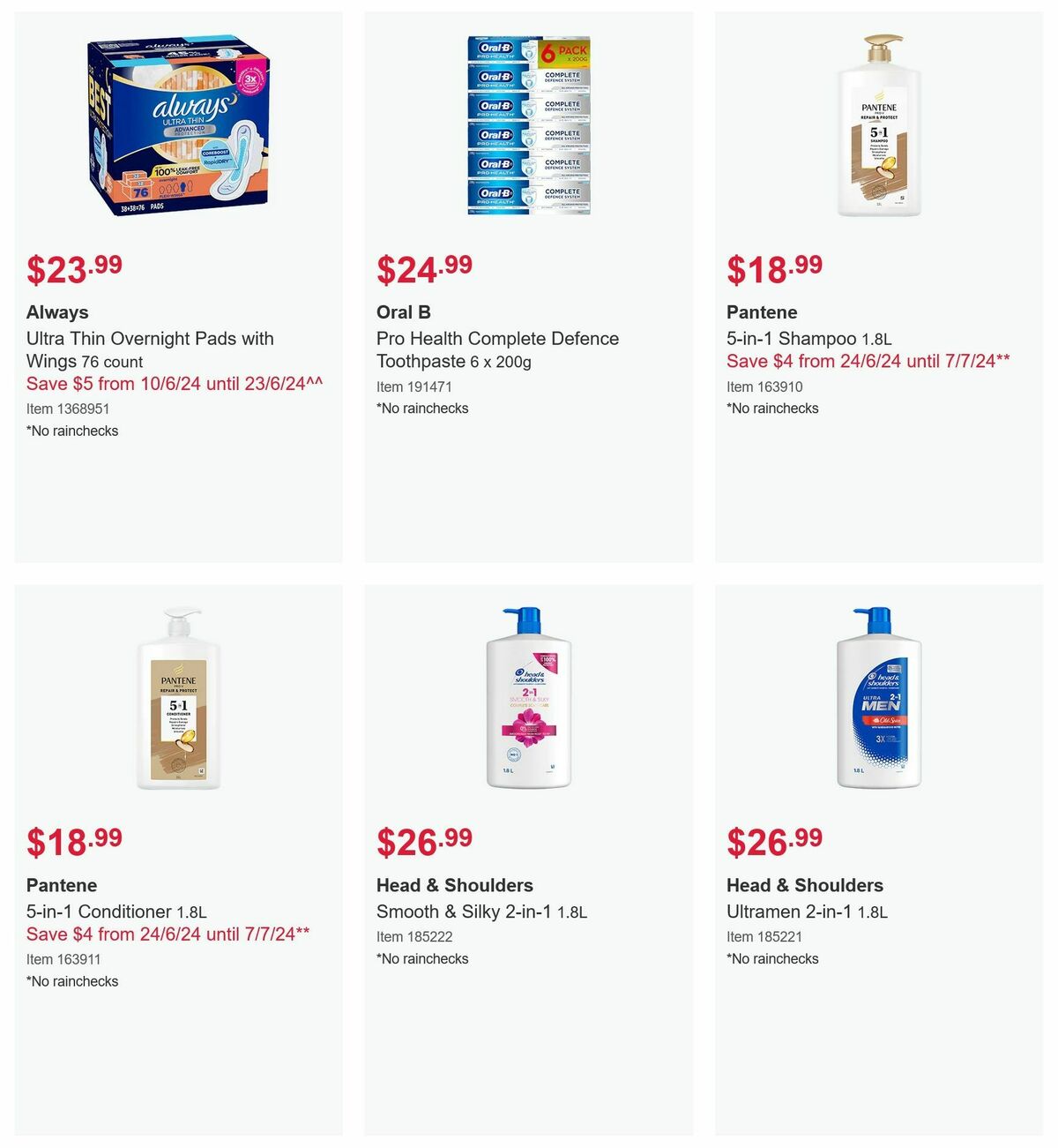 Costco P&G Shop Card Promotion Warehouse Items Catalogues from 10 June