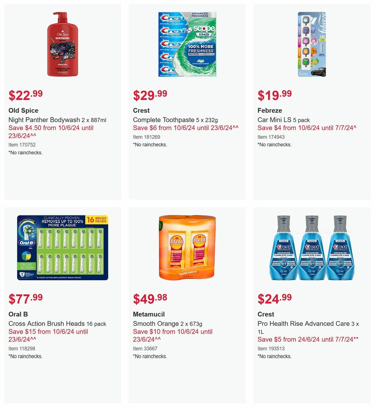 Costco P&G Shop Card Promotion Warehouse Items Catalogues from 10 June