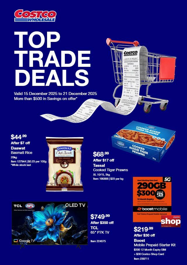 Costco Top Trade Deals Catalogues from 15 December