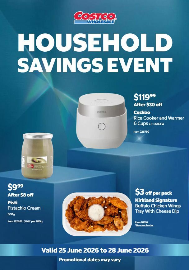 Costco Household Savings Event Catalogues from 25 June