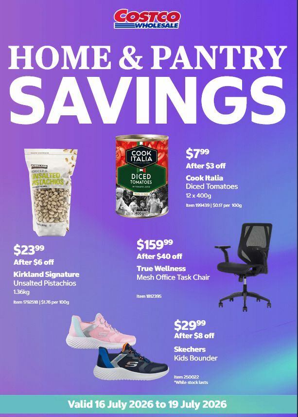 Costco Home & Pantry Warehouse Savings! Catalogues from 16 July