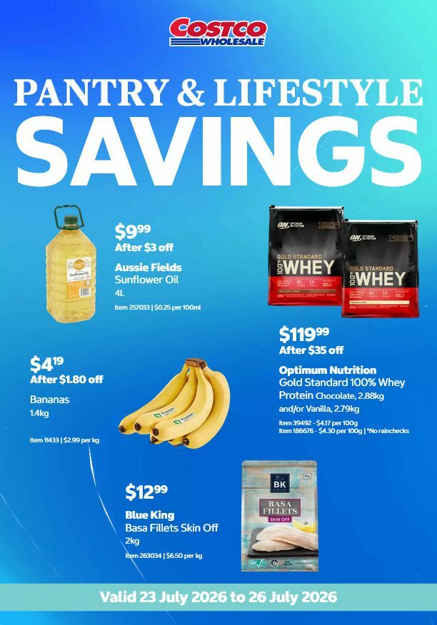 Costco Pantry & Lifestyle Savings Catalogues from 23 July