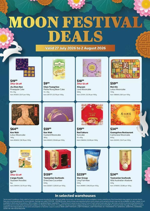 Costco Moon Festival Deals Catalogues from 27 July