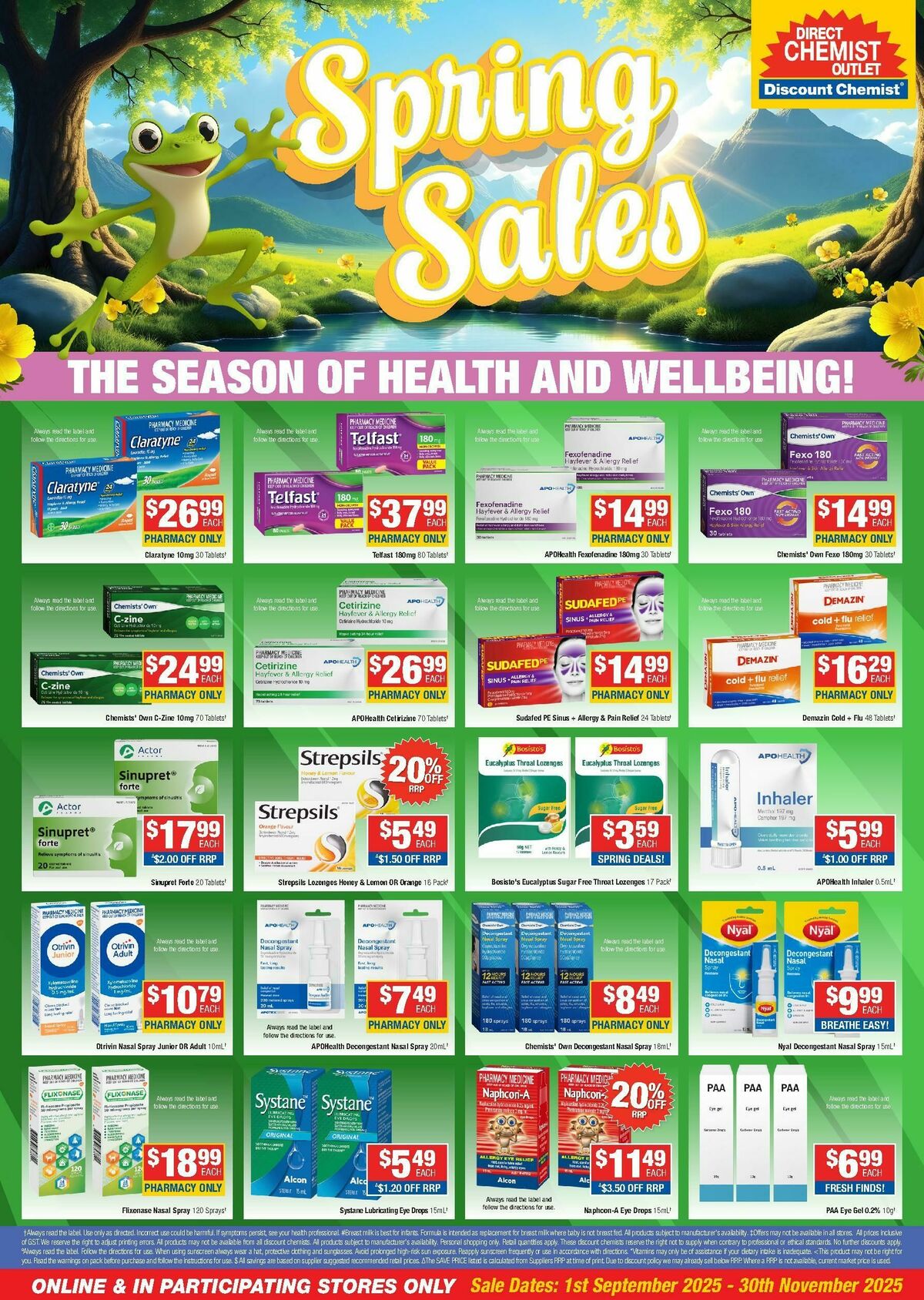Direct Chemist Outlet Catalogues from 1 September