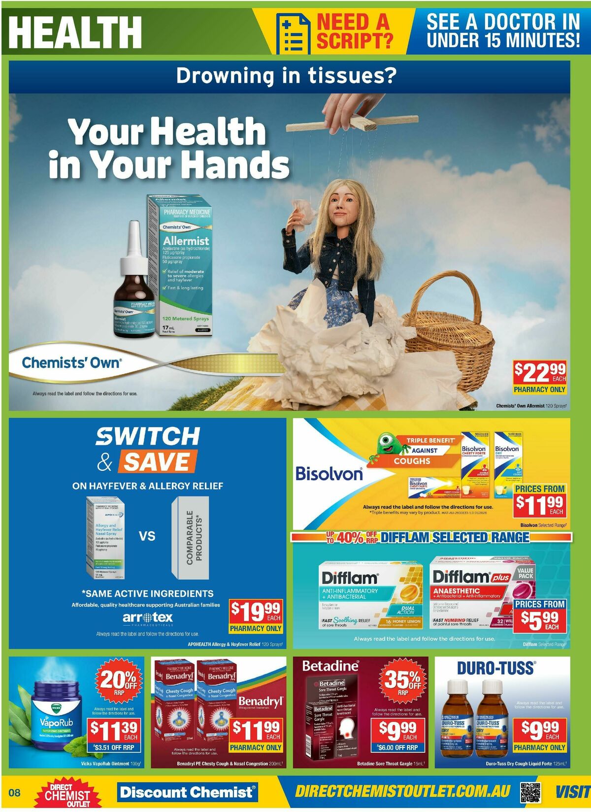 Direct Chemist Outlet Catalogues from 13 August