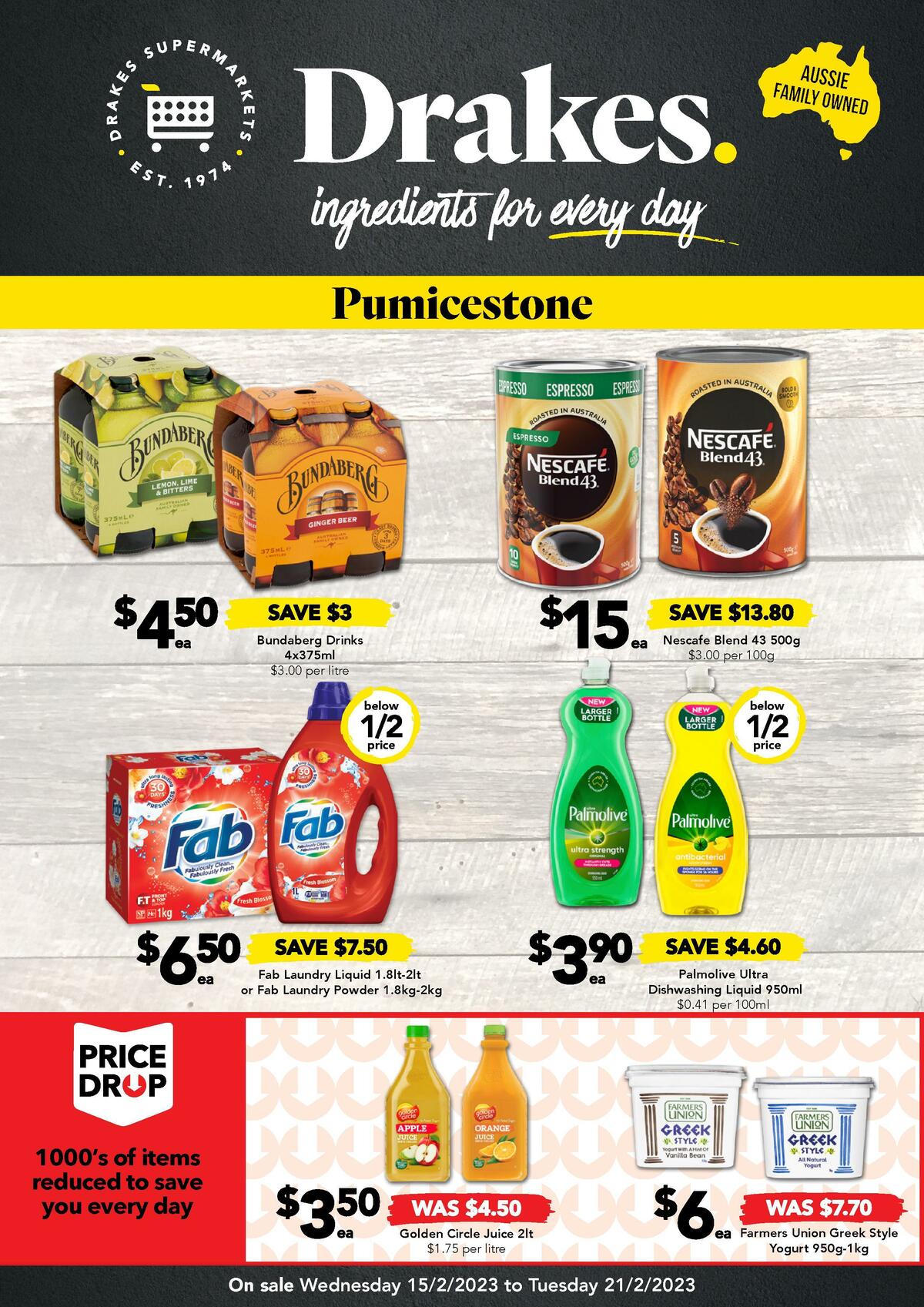 Drakes Pumicestone Catalogues from 15 February