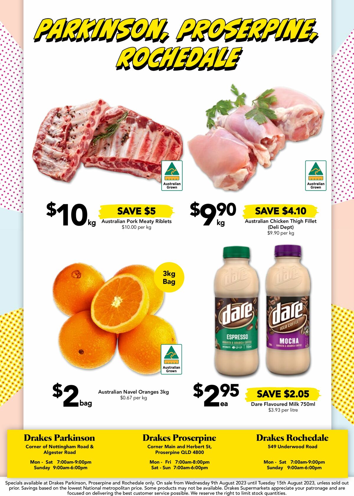 Drakes Parkinson, Rochedale & Proserpine Catalogues from 9 August