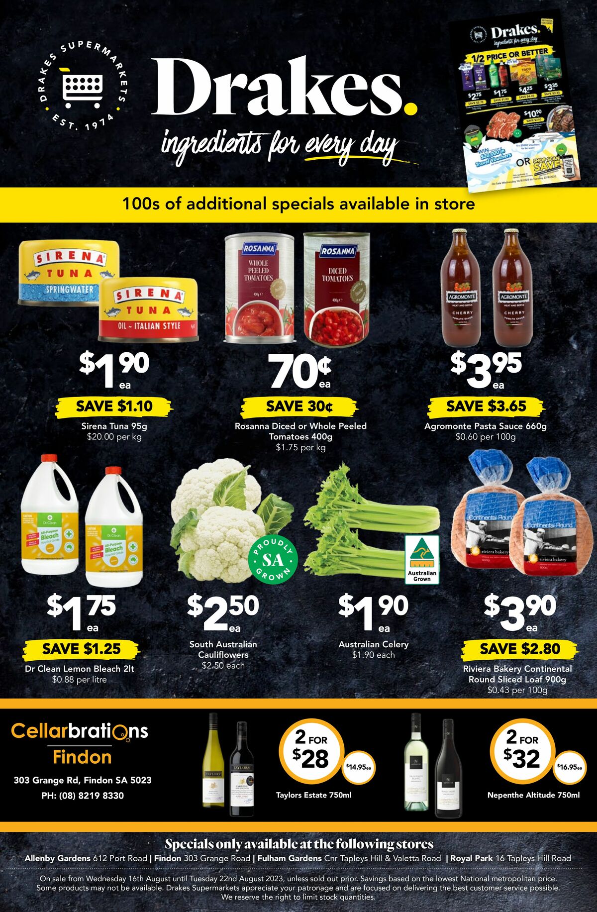 Drakes Continental Catalogues from 16 August