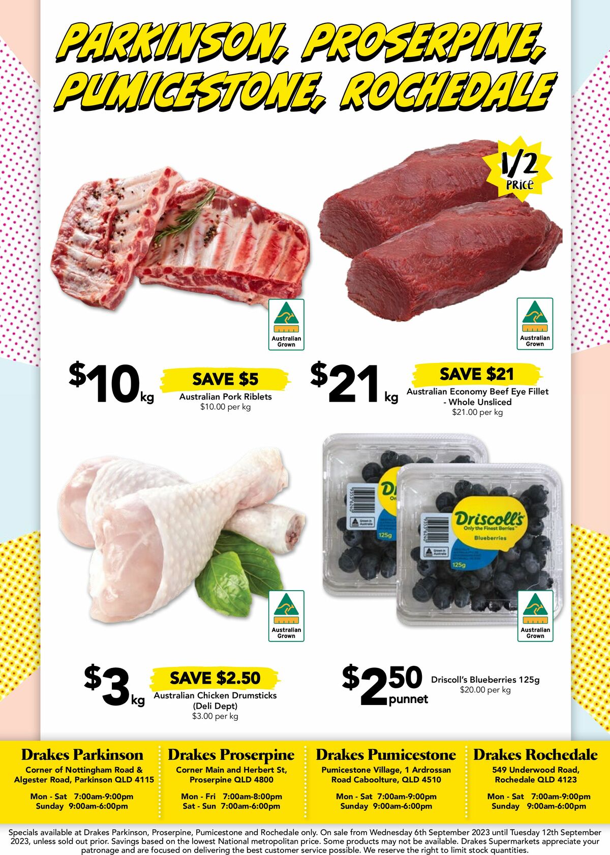 Drakes Parkinson, Rochedale, Pumicestone & Proserpine Catalogues from 6 September