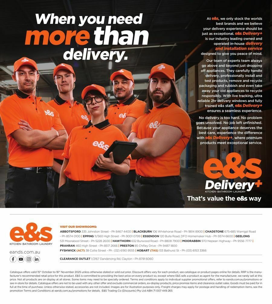 E&S Catalogues from 15 October