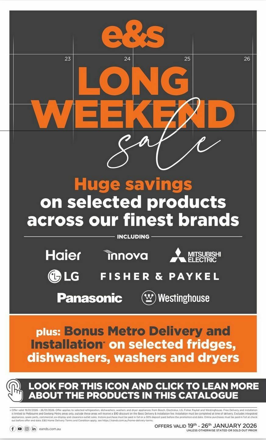 E&S Catalogues from 19 January