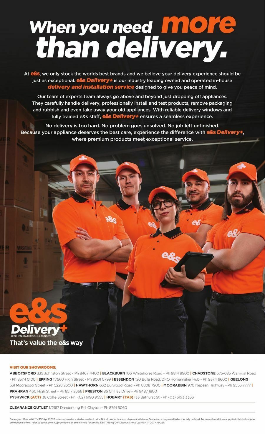 E&S Catalogues from 1 April