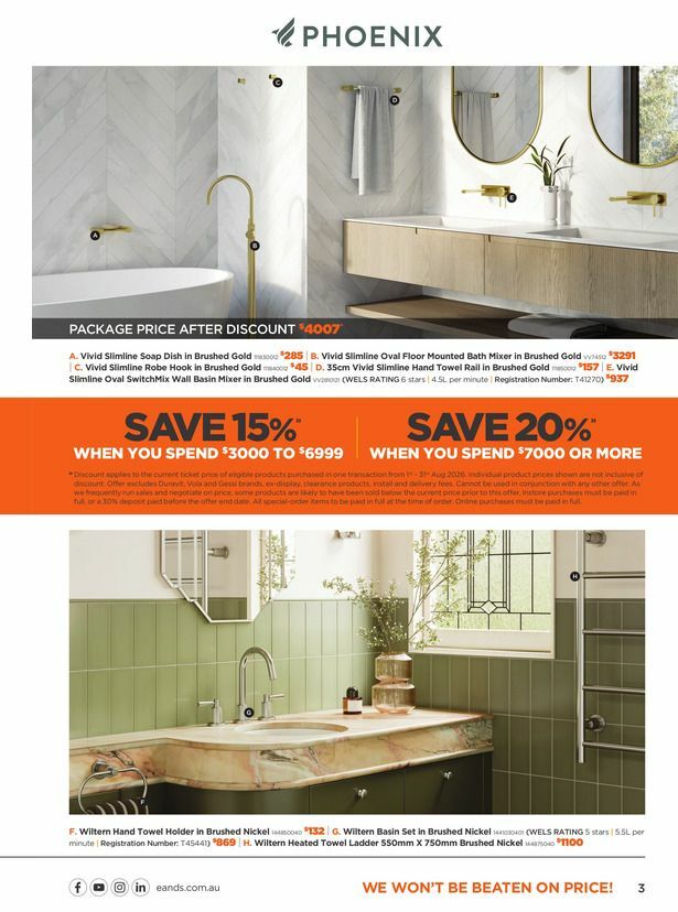 E&S Catalogues from 1 August