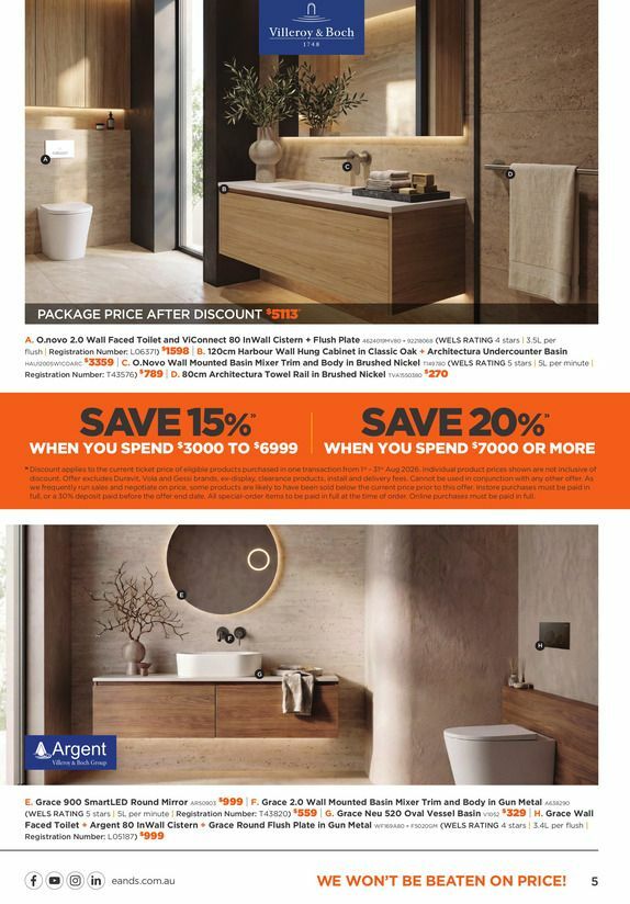 E&S Catalogues from 1 August