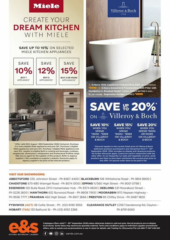 E&S Catalogues from 1 September
