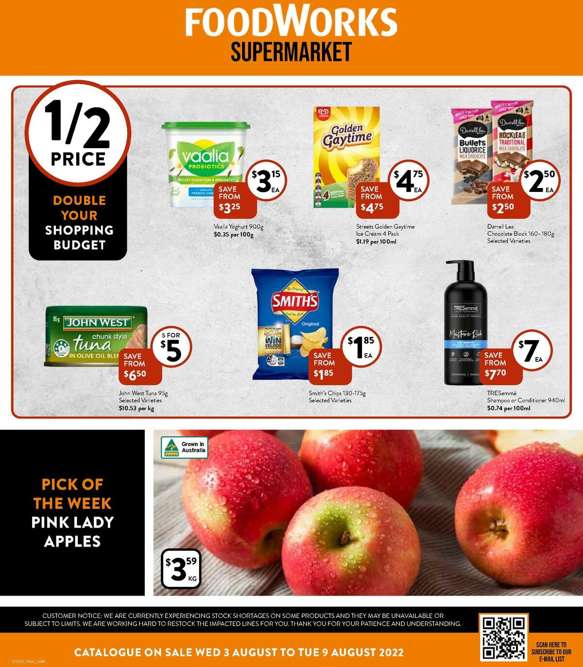 FoodWorks Supermarket Catalogues from 3 August