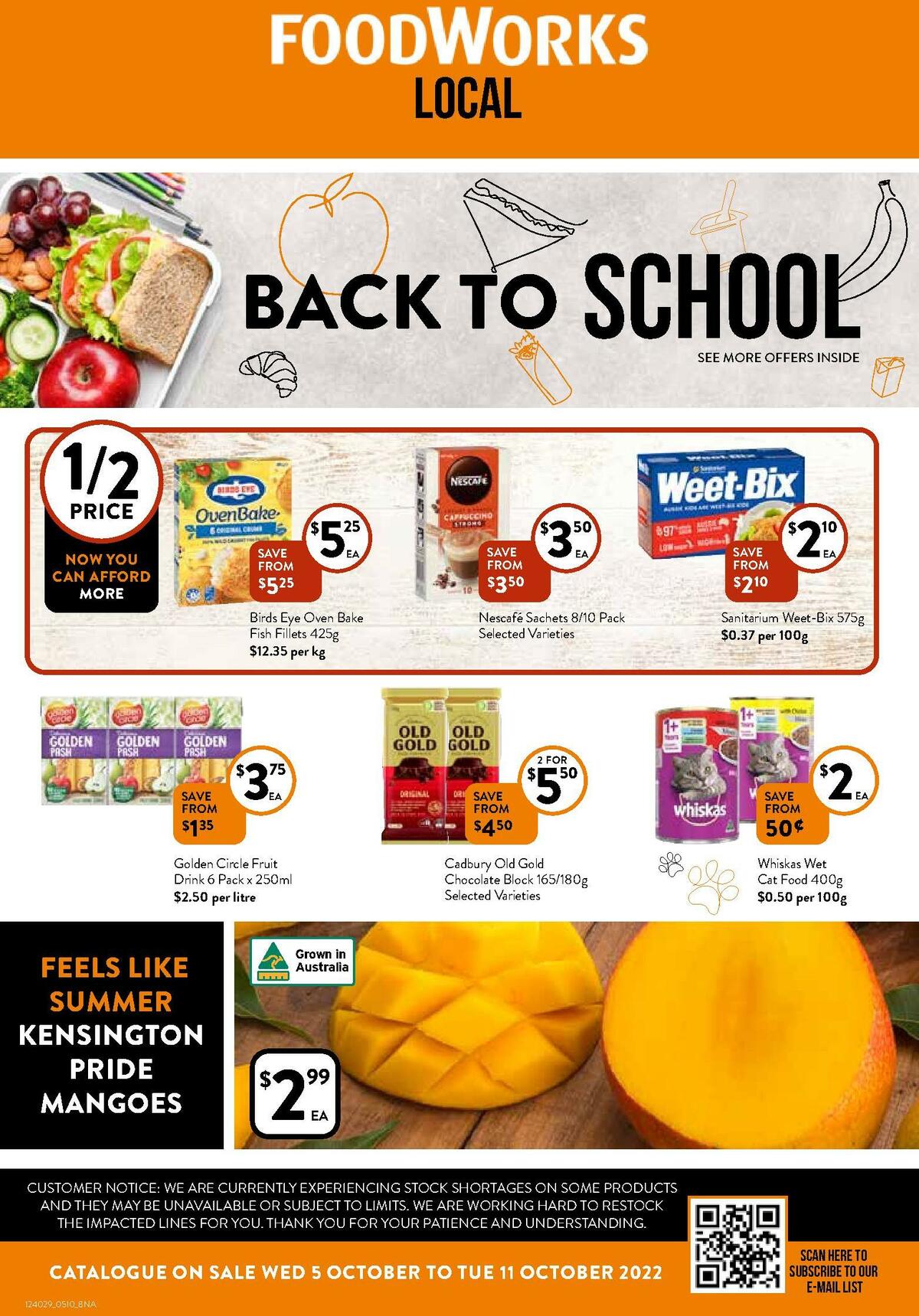 FoodWorks Catalogues from 5 October