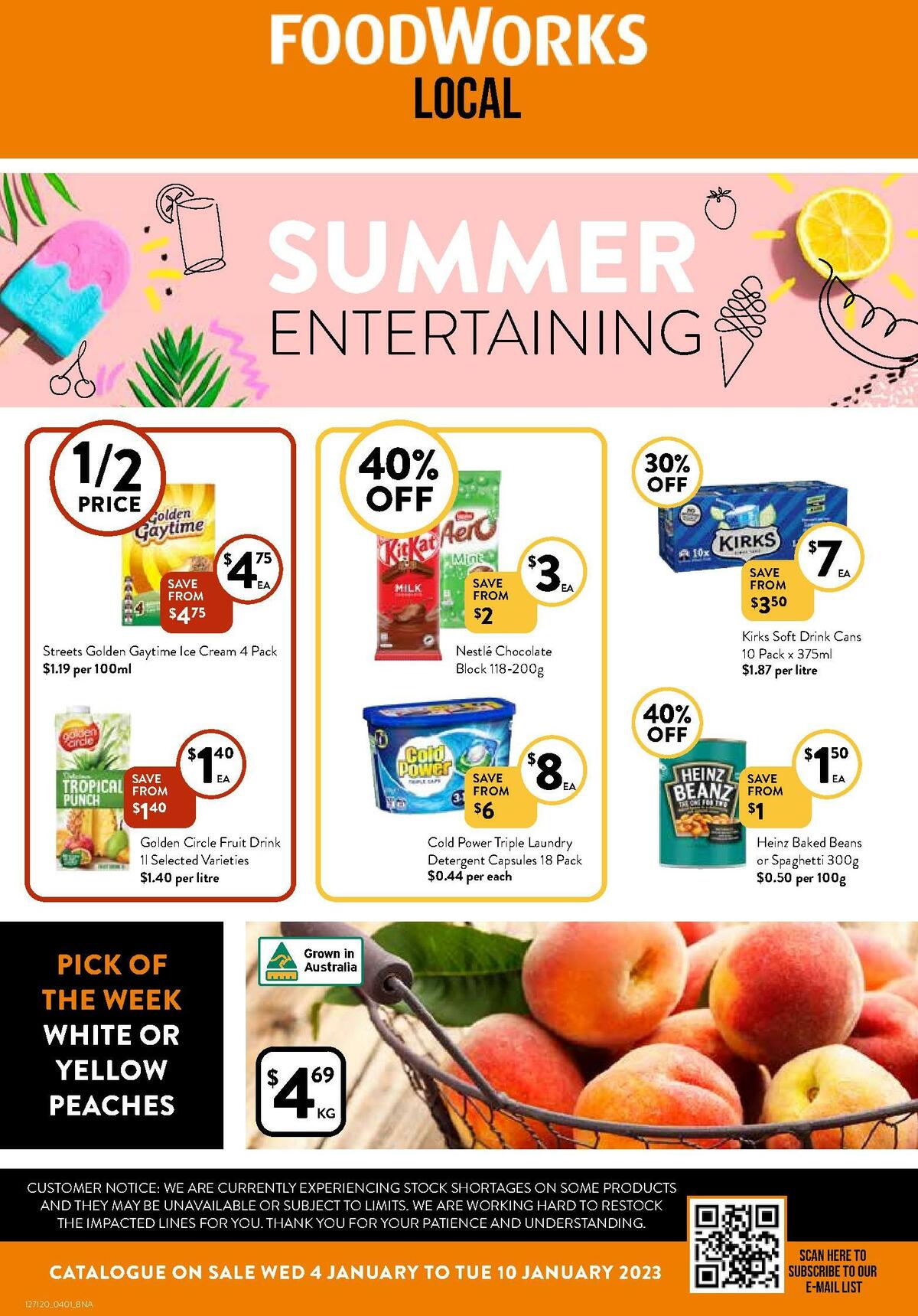 FoodWorks Catalogues from 4 January