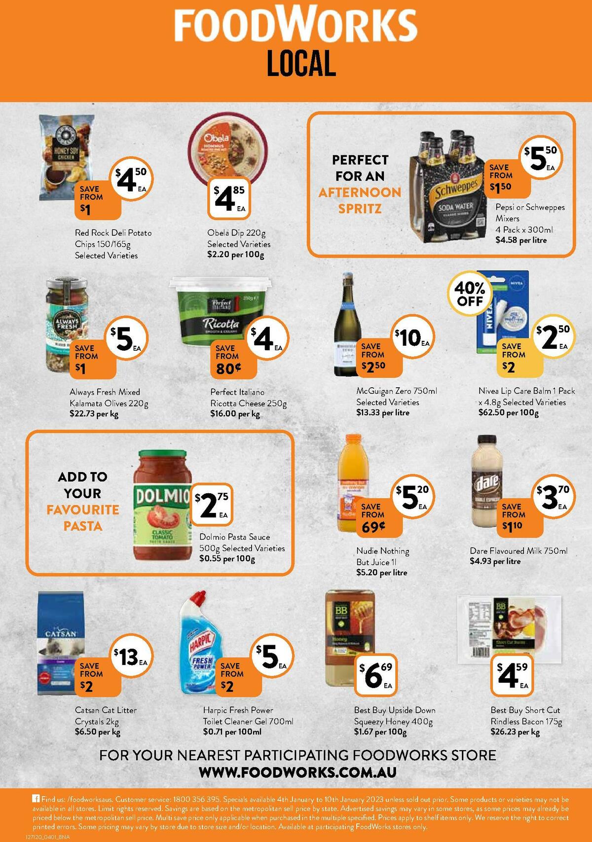 FoodWorks Catalogues from 4 January