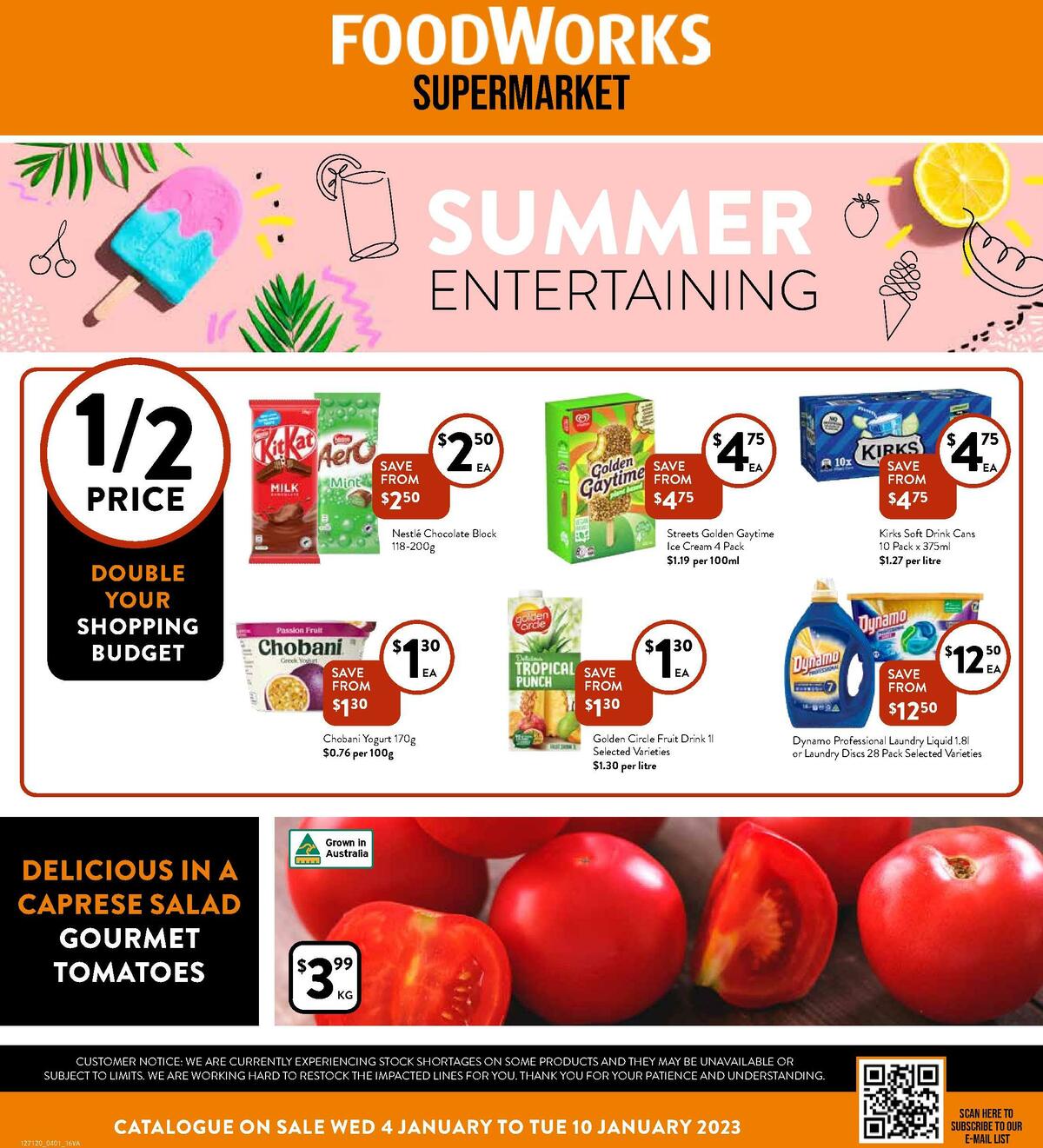 FoodWorks Supermarket Catalogues from 4 January