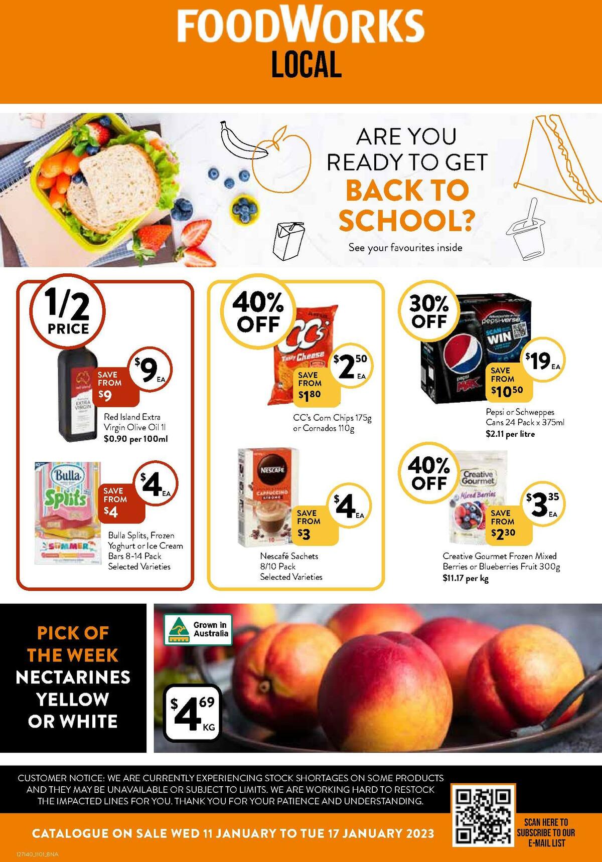 FoodWorks Catalogues from 11 January