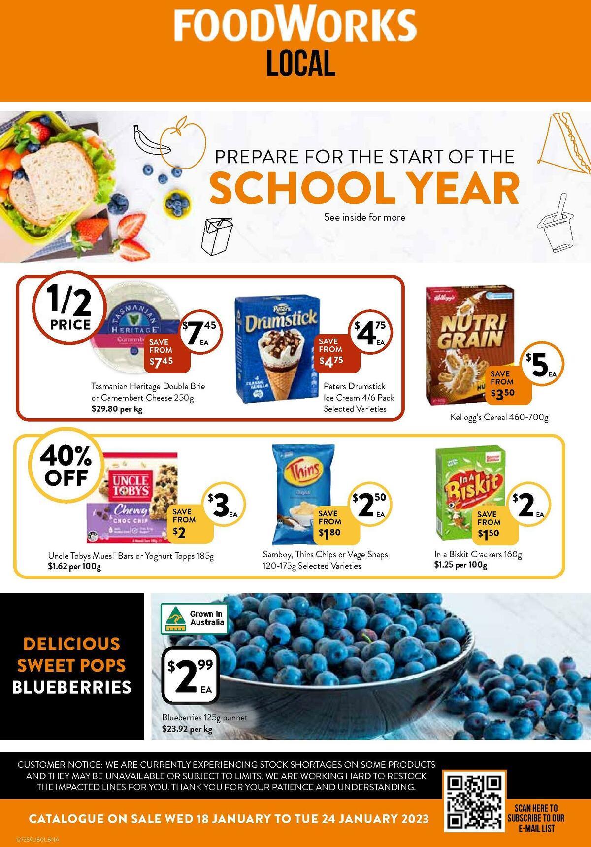 FoodWorks Catalogues from 18 January