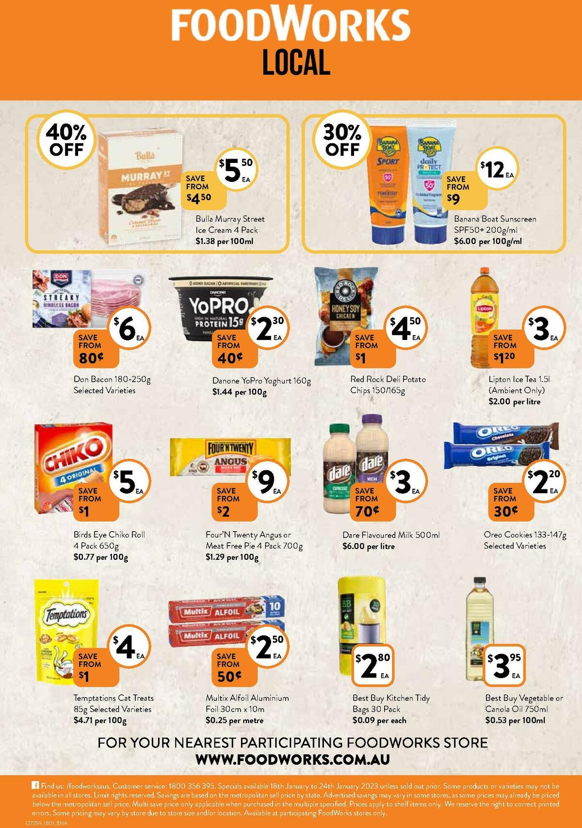 FoodWorks Catalogues from 18 January