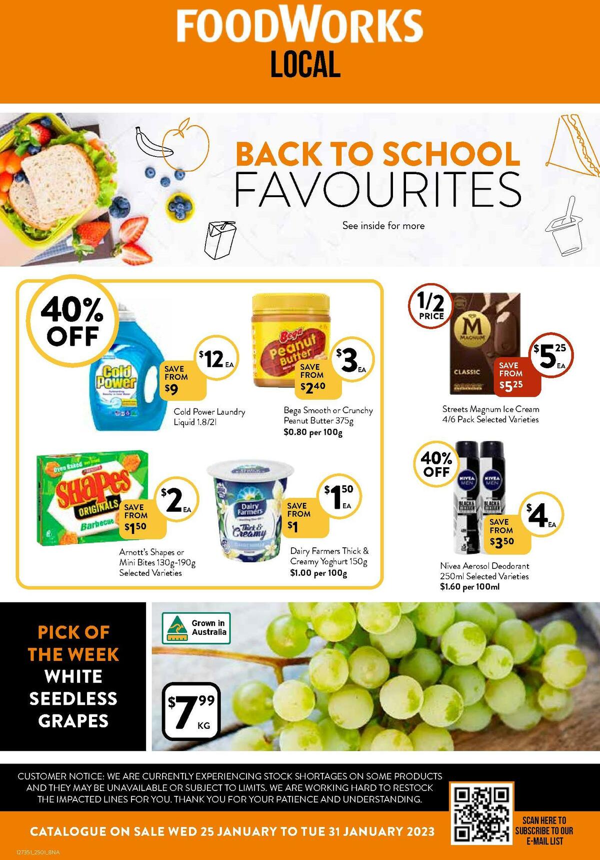 FoodWorks Catalogues from 25 January