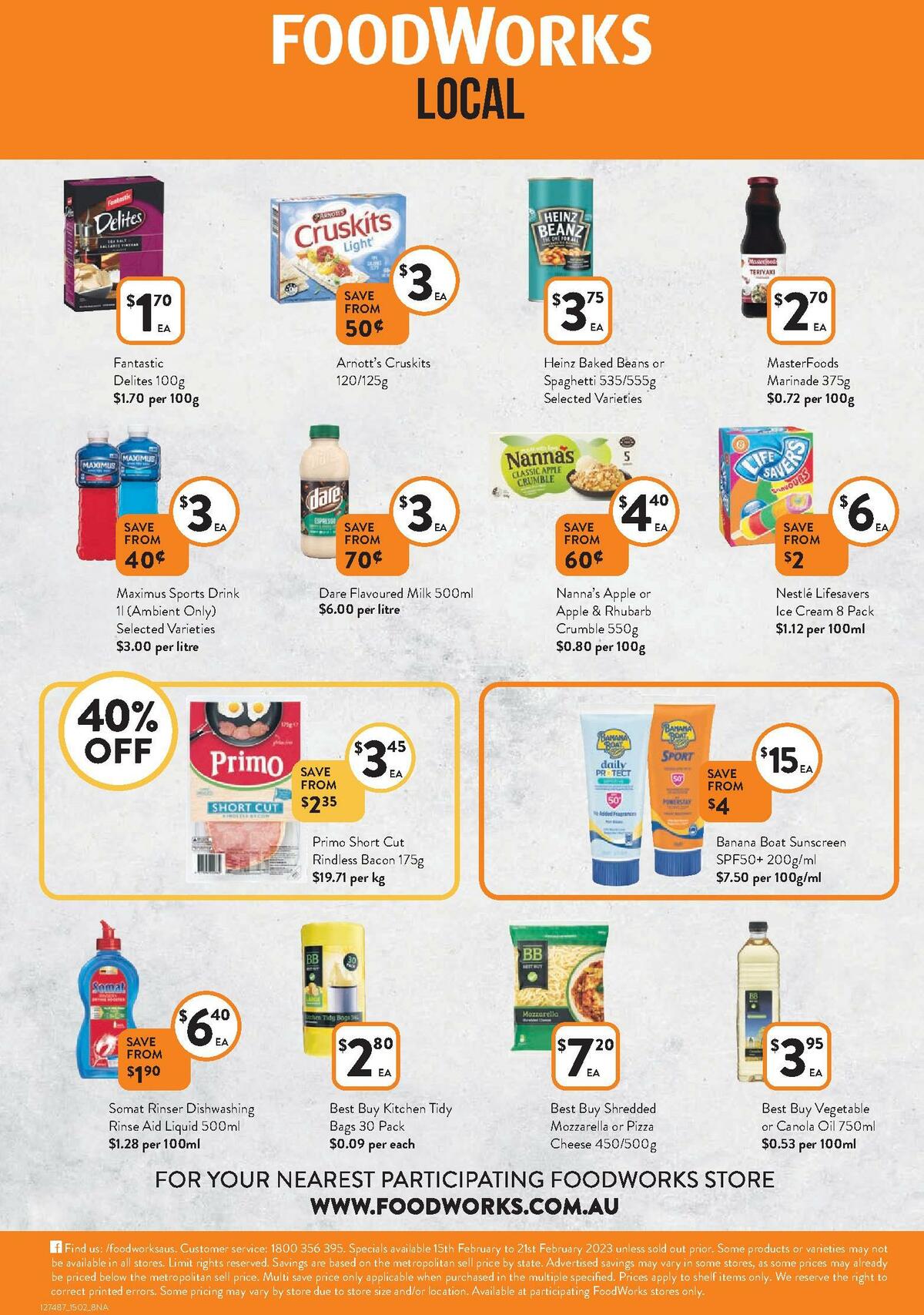 FoodWorks Catalogues from 15 February