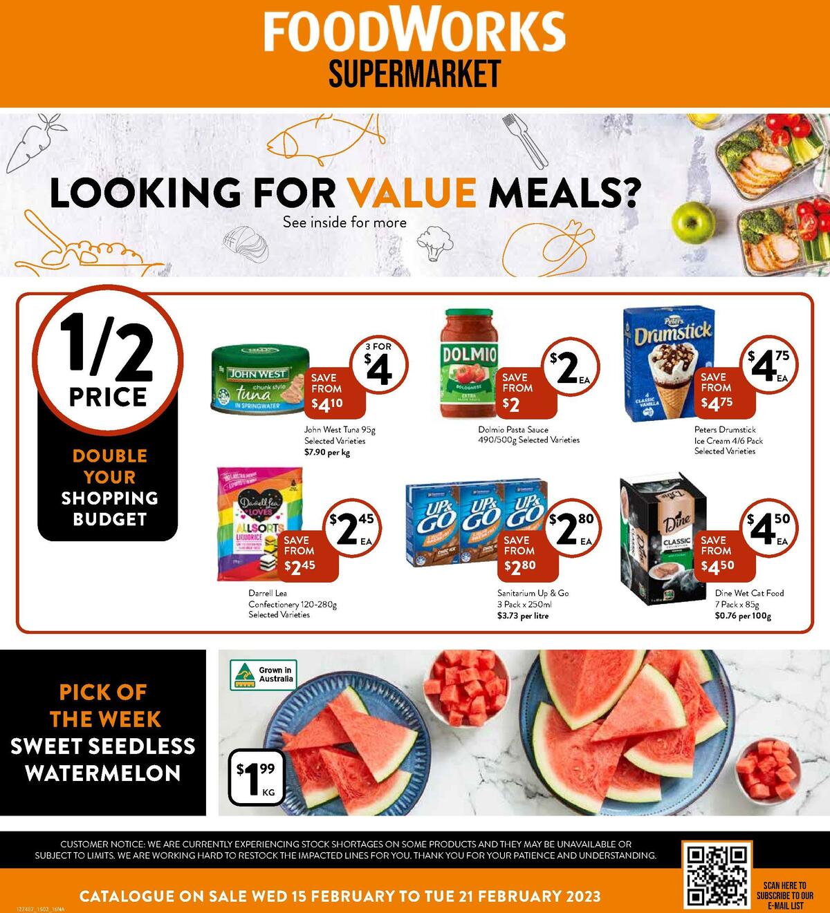 FoodWorks Supermarket Catalogues from 15 February